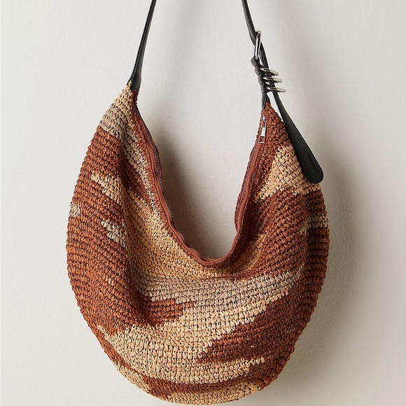 Free People Santorini Straw Tote Bag NWT - Picture 2 of 4